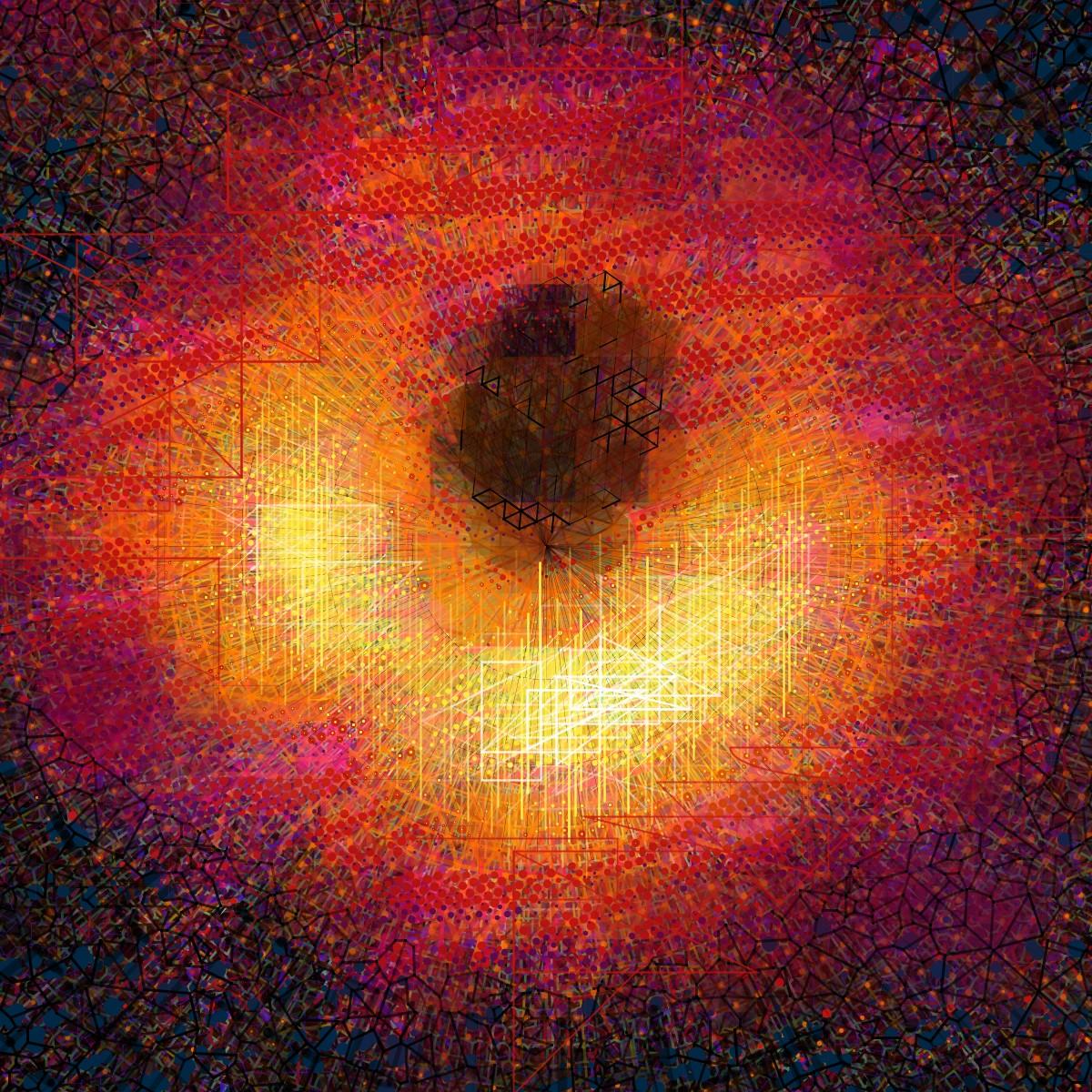 painting by Matt Kane - “M87 Black Hole after Event Horizon Telescope” - detail 1