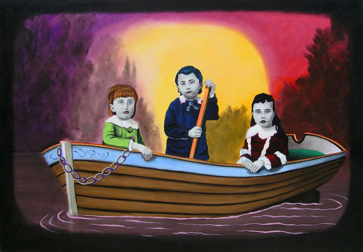 oil painting by Matt Kane - “We surrender sorrow to the tall grass at murky meadow ponds”