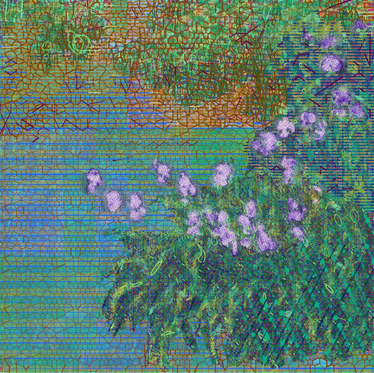 painting by Matt Kane - “Irises after Claude Monet”