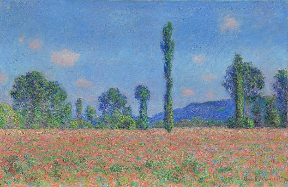 The original master work this is based on. Poppy Field by Claude Monet - 1890/91 - CC0 Public Domain Designation