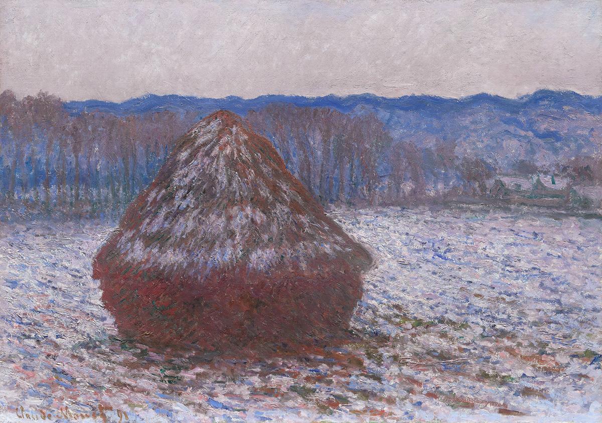 The original master work this is based on. Stack of Wheat by Claude Monet - 1890 - CC0 Public Domain Designation